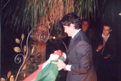 Il ministro Alemanno scopre la scultura dedicata a Sergio Ramelli