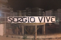 Striscione in ricordo di Sergio