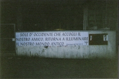 Striscione affisso dai Giovani del M.S.F.T.
