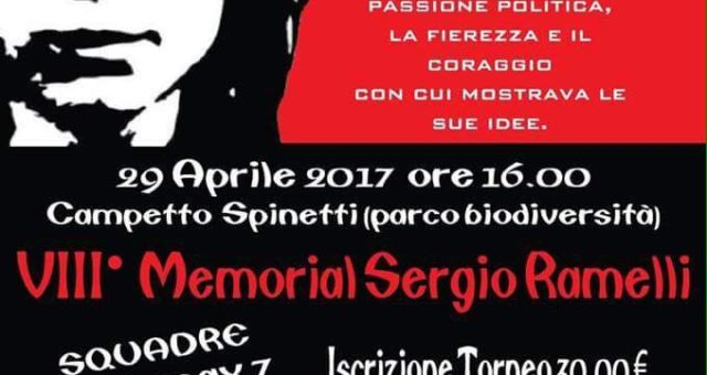 29 aprile 2017 Catanzaro: VIII° Memorial Sergio Ramelli