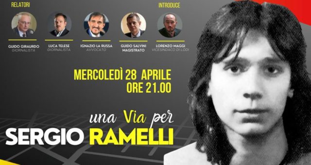 28 aprile 2021 – Una via per Sergio Ramelli