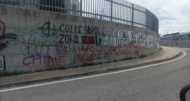 Scritte oltraggiose a L’Aquila